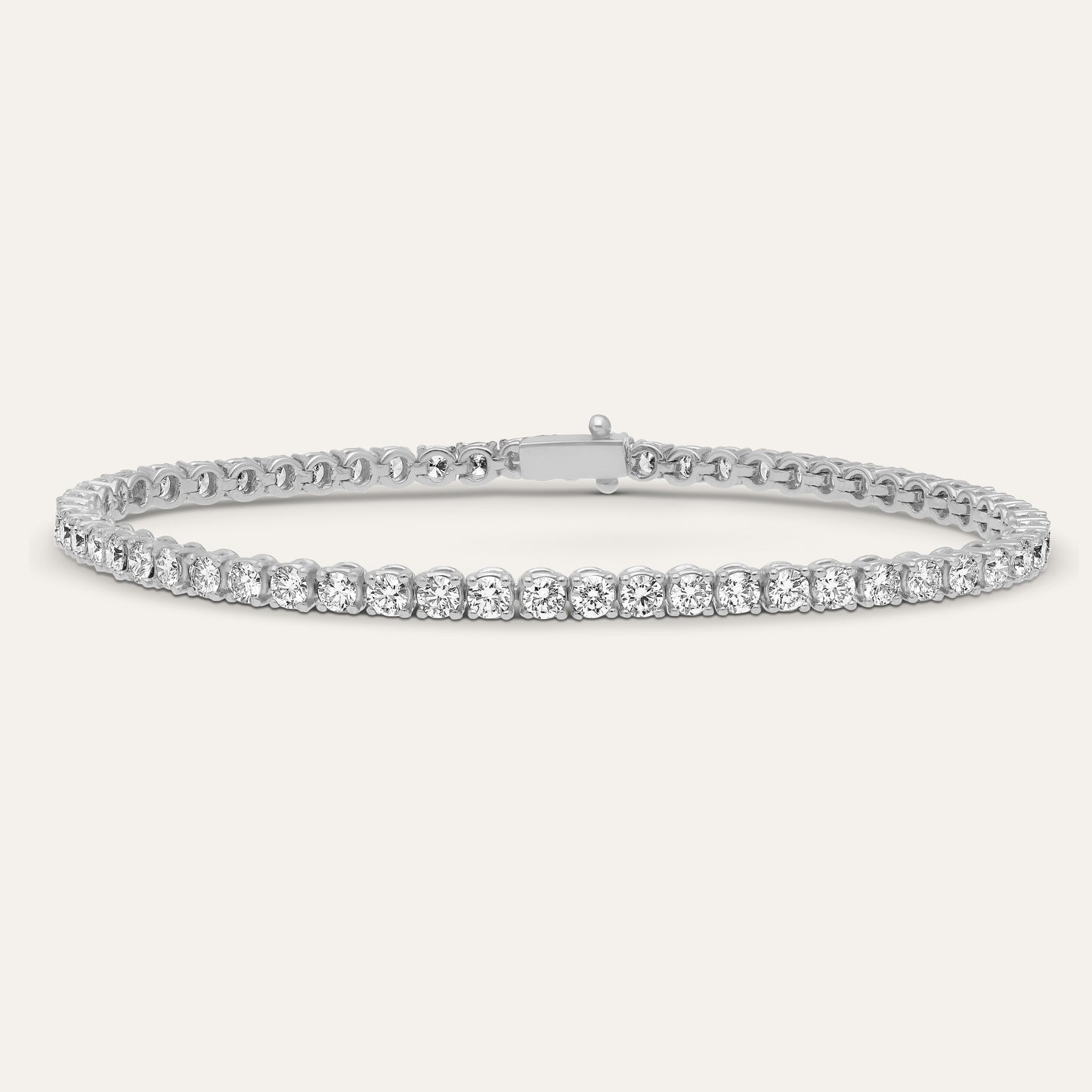Tennis bracelet round brilliant (3.68 ct)