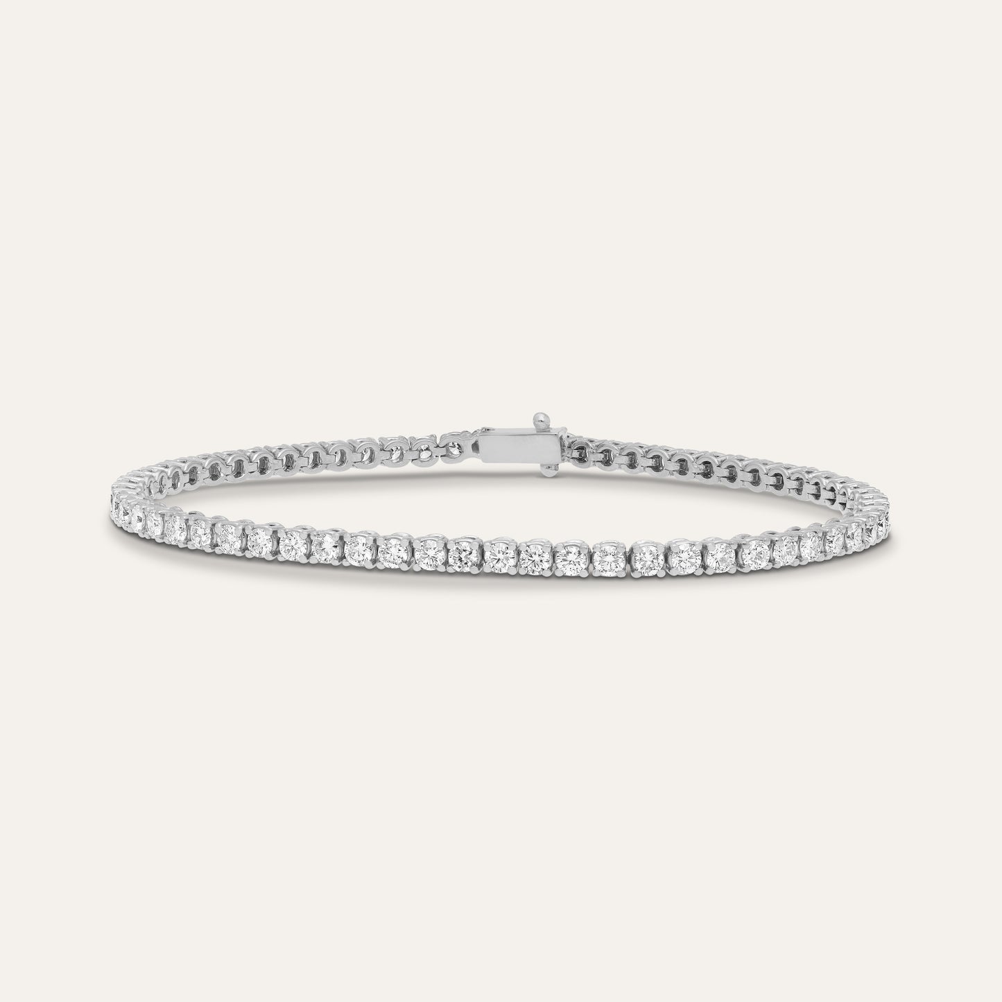 Tennis bracelet round brilliant (3.96 ct)