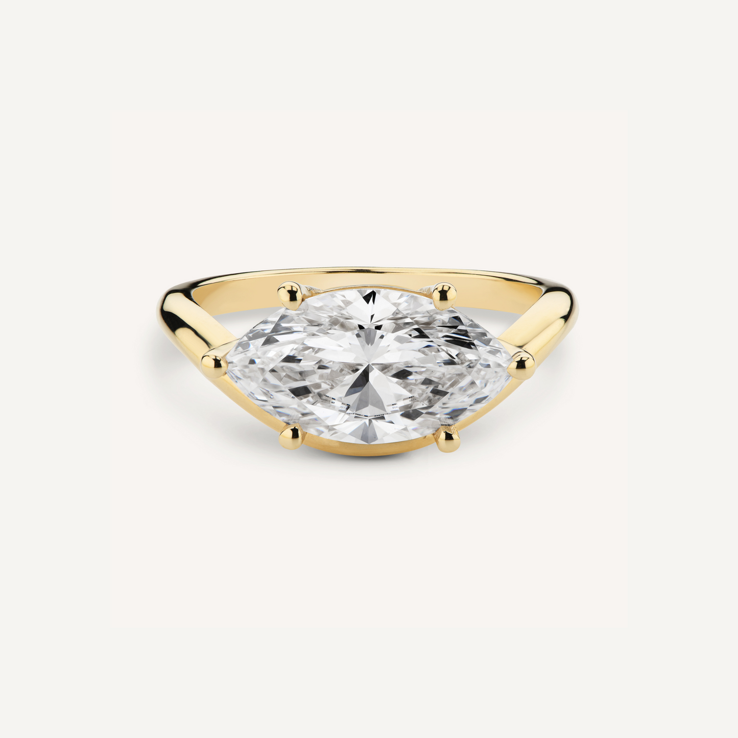 East-west solitaire marquise ring (3.05ct)