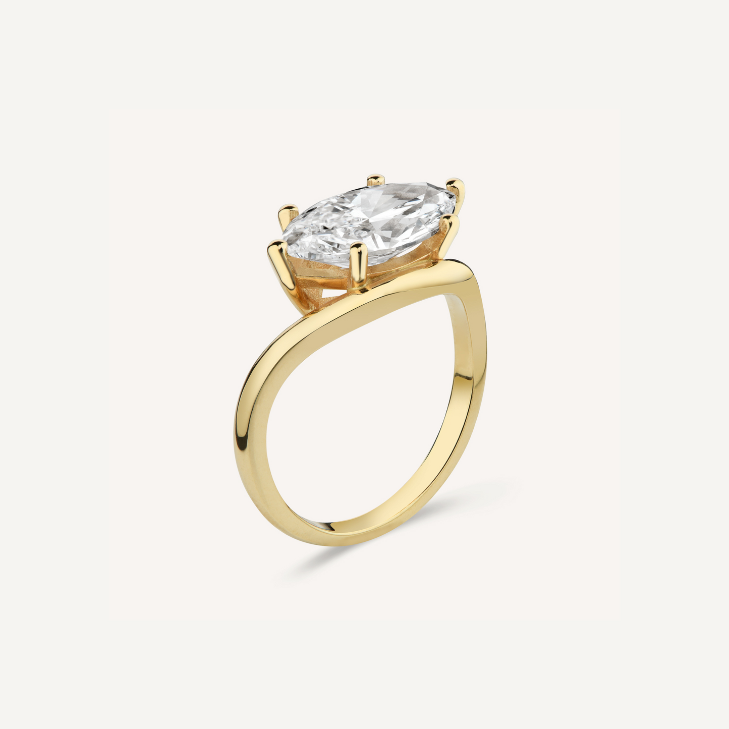 East-west solitaire marquise ring (3.05ct)
