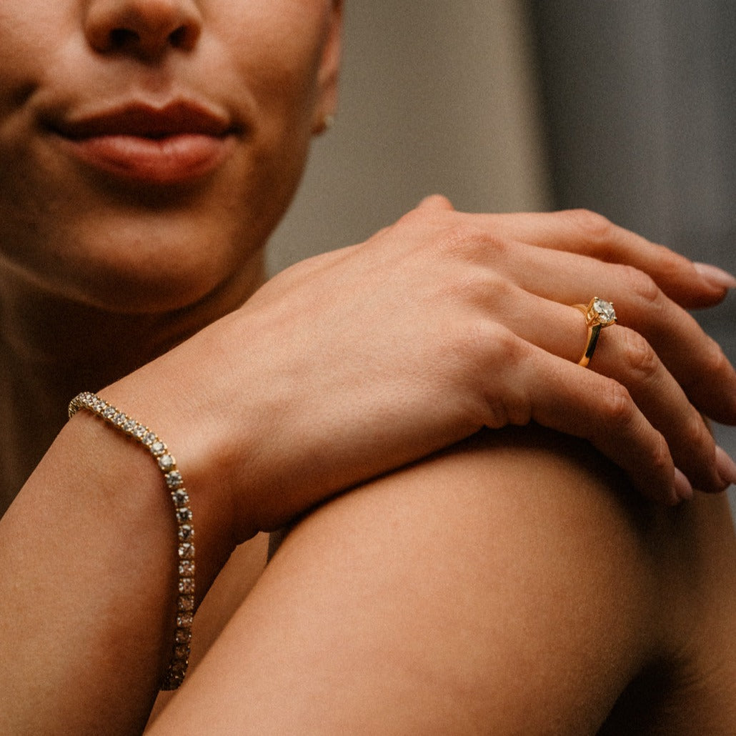 tennis bracelet round brilliant (8.00 ct)
