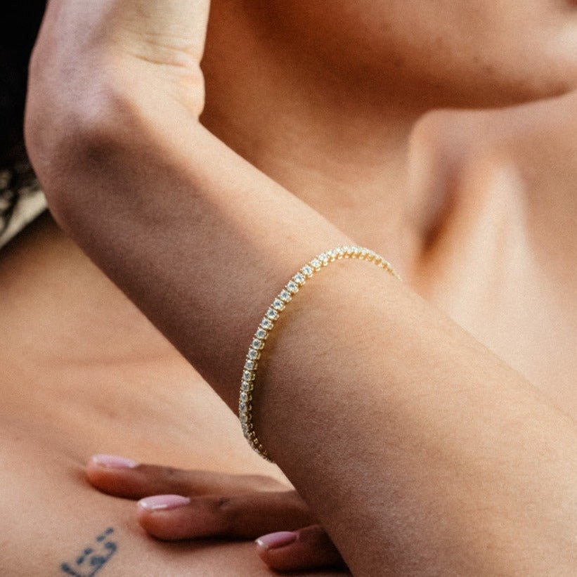Tennis bracelet round brilliant (3.96 ct)