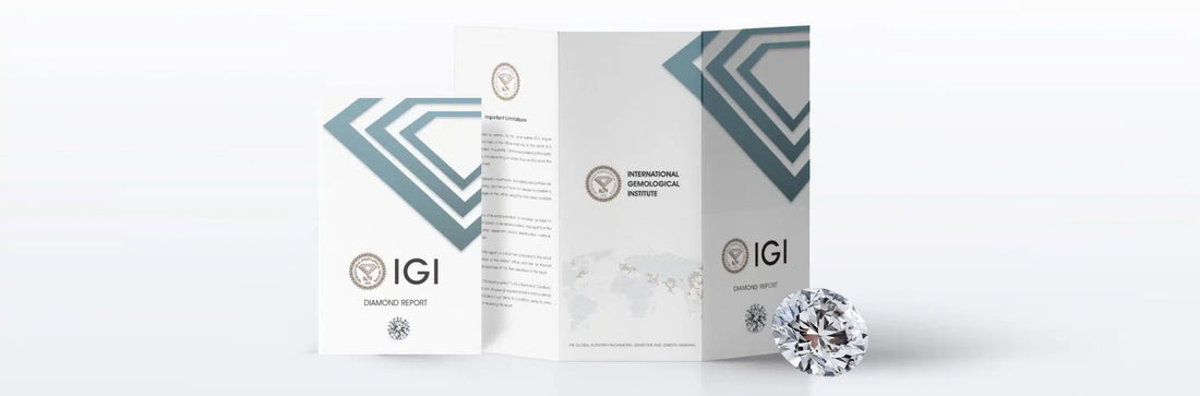 IGI diamond grading report illustrating the 4 C's: carat, cut, color, and clarity