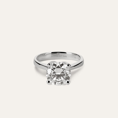 Classic round engagement ring (3.50 ct)