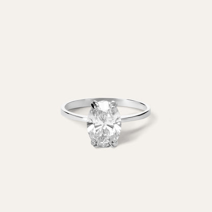 Classic oval engagement ring (2.40 ct)