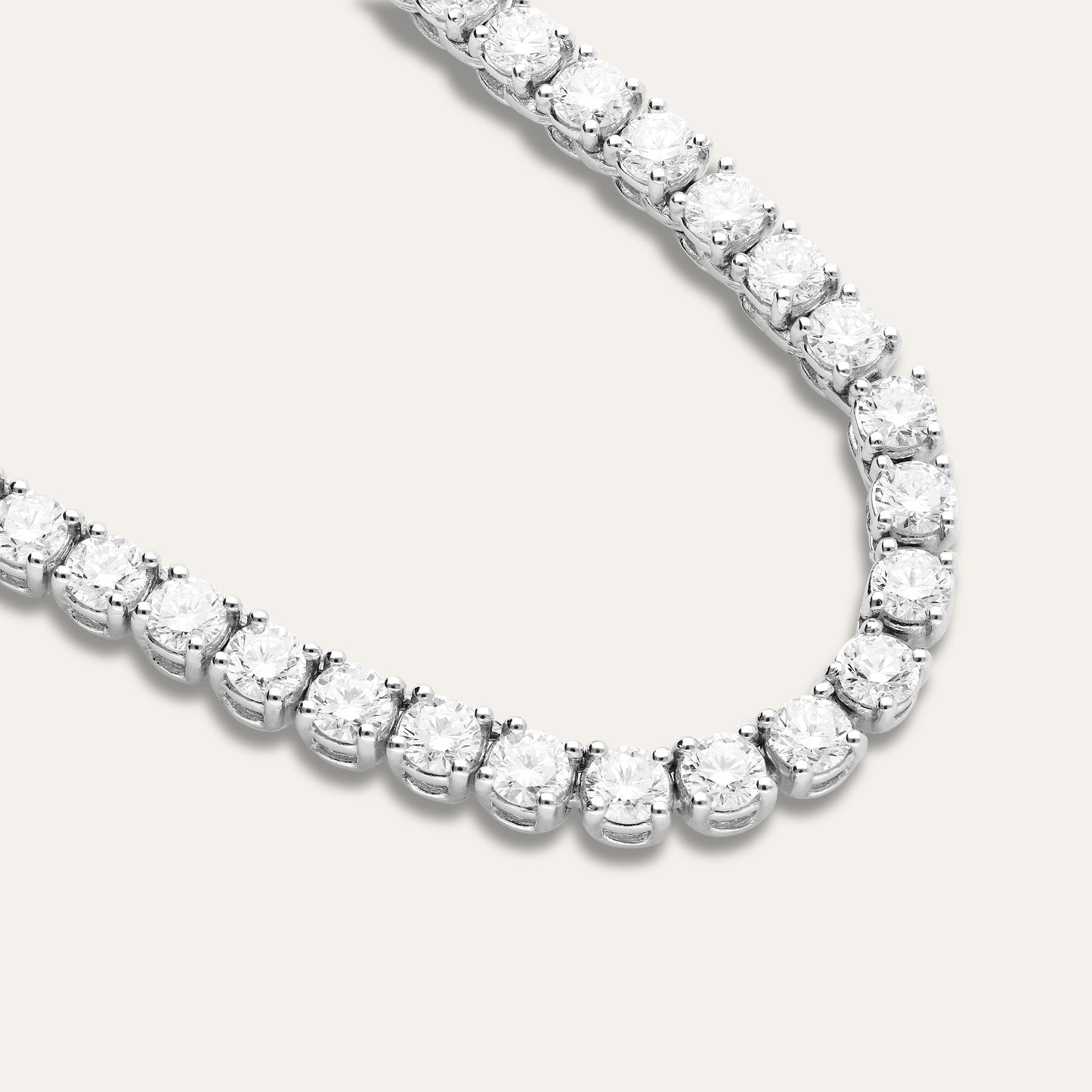 Tennis necklace round brilliant (11.33 ct)