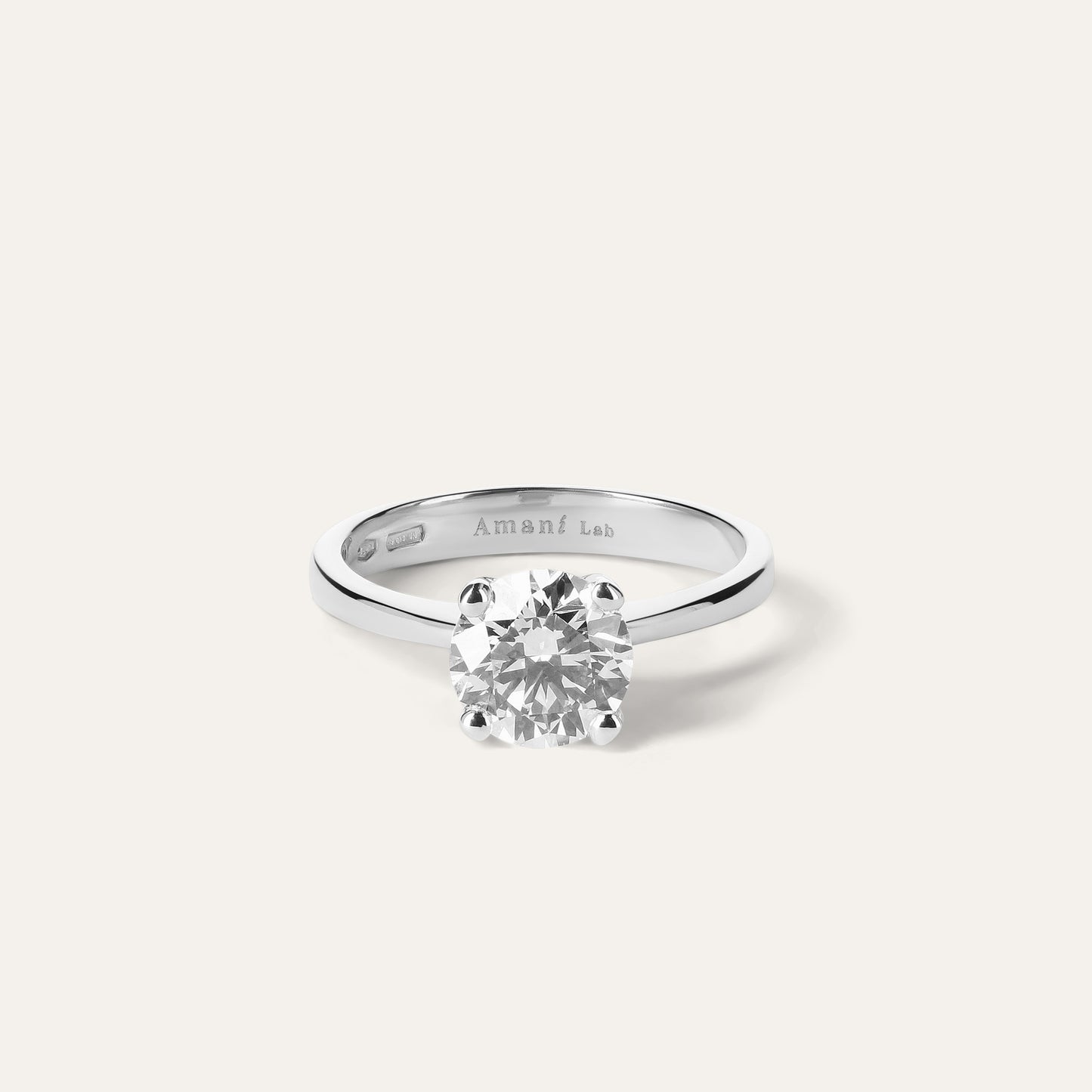 Classic round engagement ring (2.00 ct)