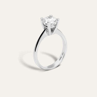 Classic round engagement ring (2.00 ct)