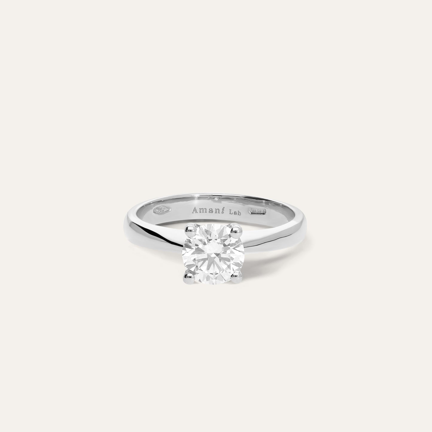 Anello di fidanzamento rotondo classico (1,05 ct) 
