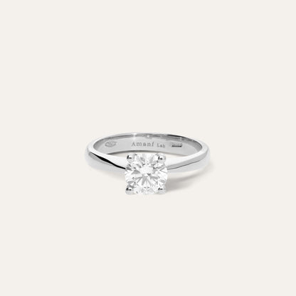 Anello di fidanzamento rotondo classico (1,05 ct) 