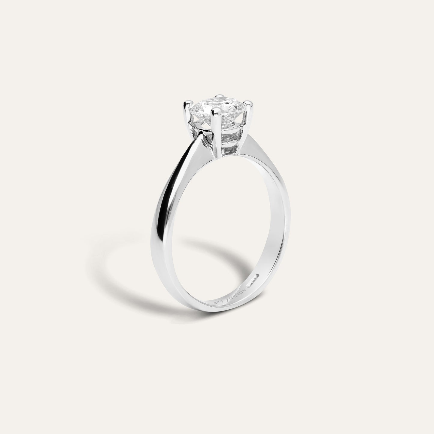 Anello di fidanzamento rotondo classico (1,05 ct) 