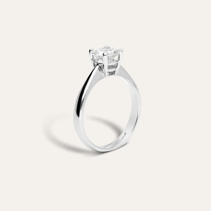 Anello di fidanzamento rotondo classico (1,05 ct) 
