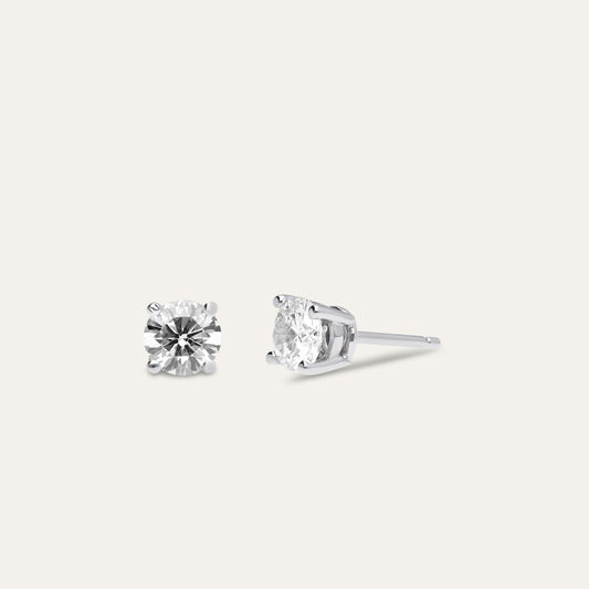 solitaire stud round brilliant (1.25 ct)