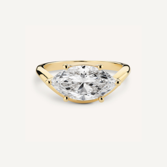 East-west solitaire marquise ring (3.05ct)
