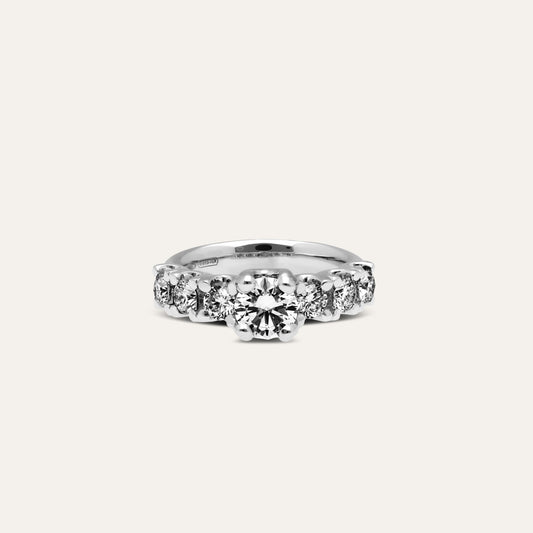 7 stone round brilliant engagement ring (0.71 ct)