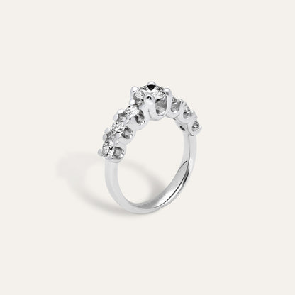 7 stone round brilliant engagement ring (0.71 ct)